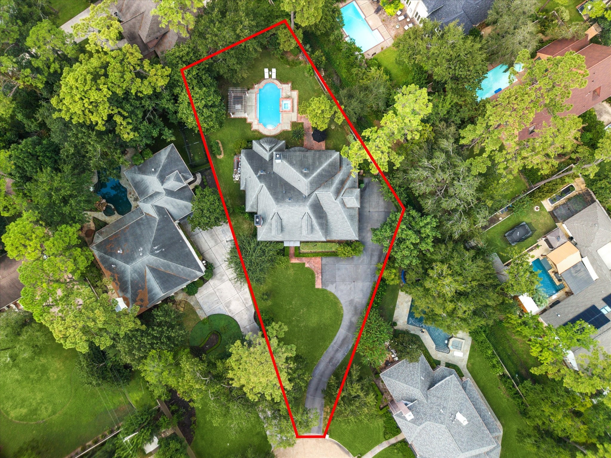 2 Blalock Pines Court Hedwig Village, TX 77024 - Photo 44 of 44 an aerial view of a house