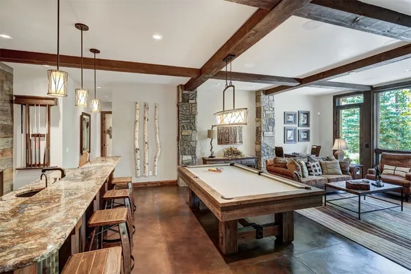 a outdoor space with furniture