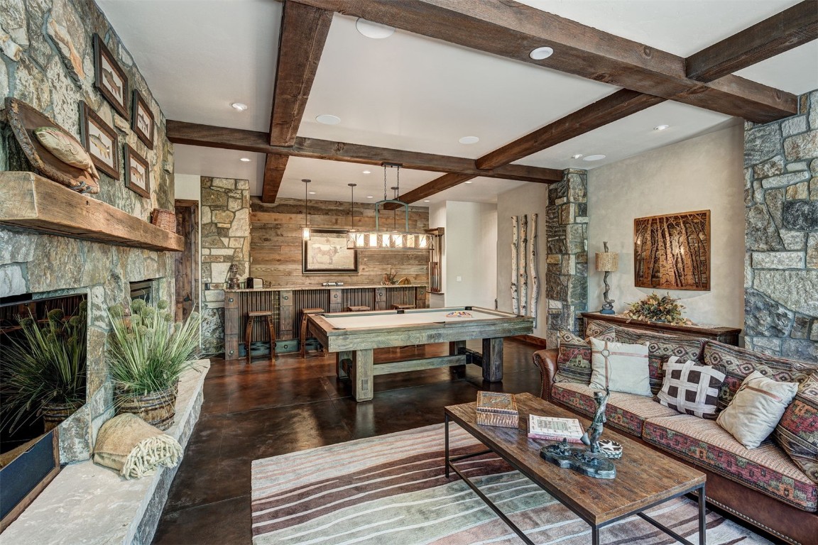 67 Rounds Road Breckenridge, CO 80424 - Photo 26 of 47 a living room with furniture and a fireplace