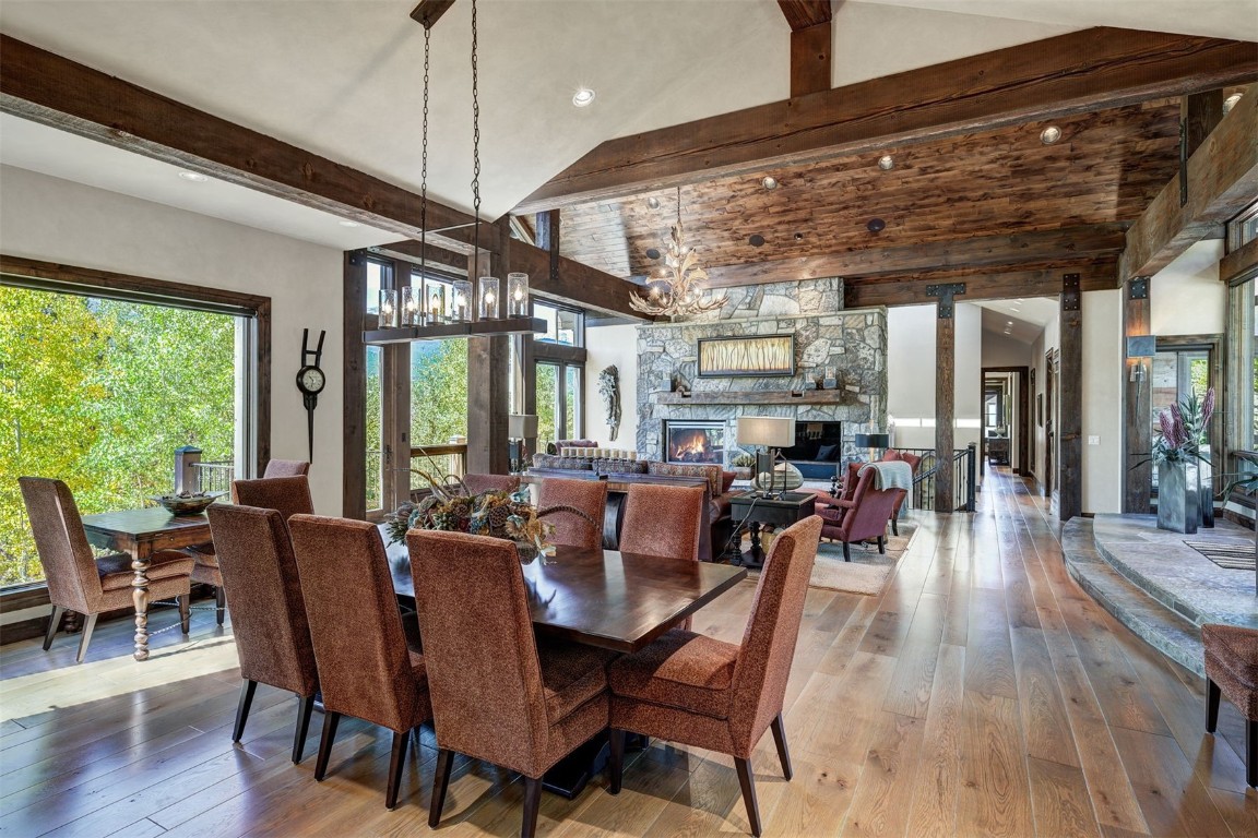 67 Rounds Road Breckenridge, CO 80424 - Photo 9 of 47 a view of a dining room with furniture window and wooden floor