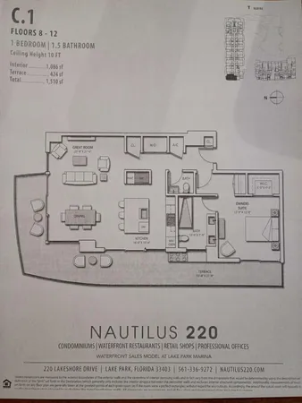 $4,900 | 220 Lake Shore Drive, Unit 823, West Palm Beach, FL 33403