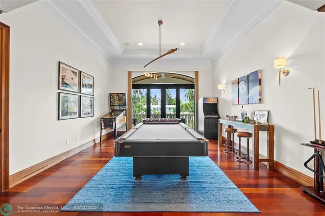 a view of a building with a patio