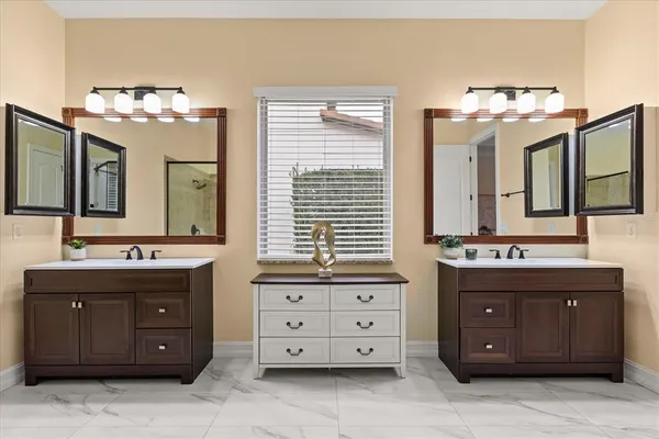 a swimming pool with a yard