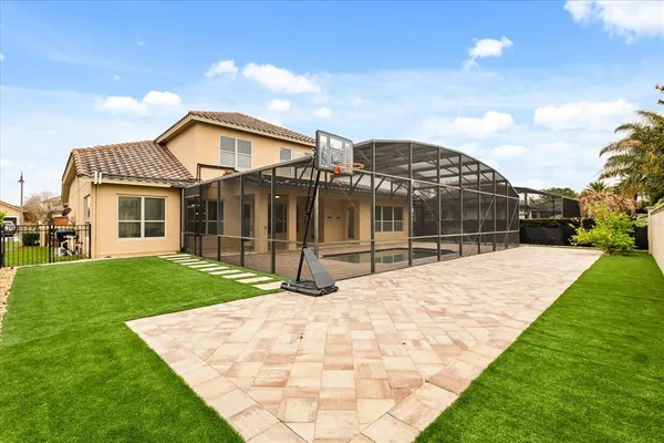 a table and chairs in a room