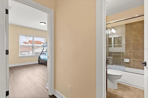 a view of swimming pool with a garden