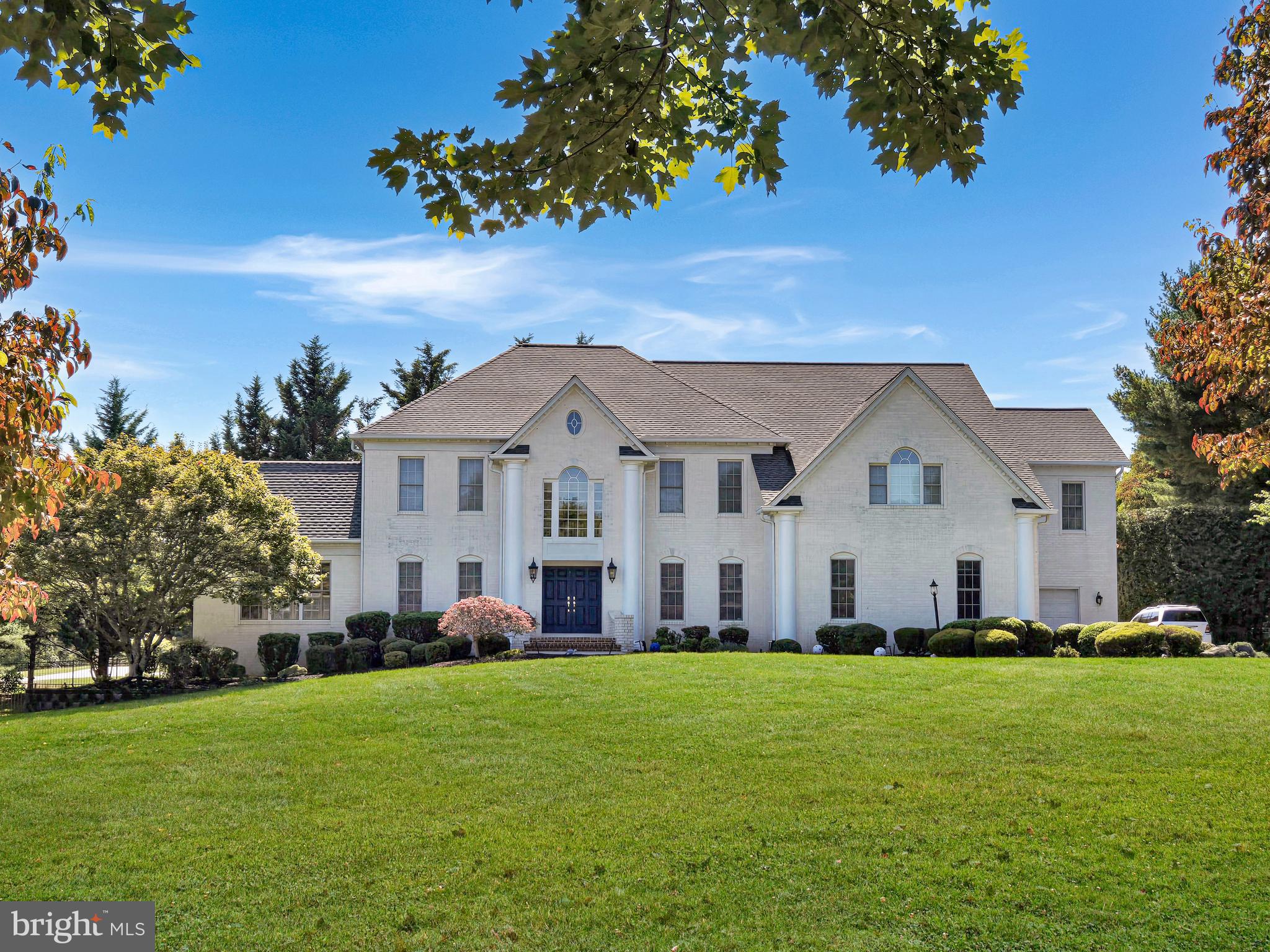 Grand front elevation on lush lawn