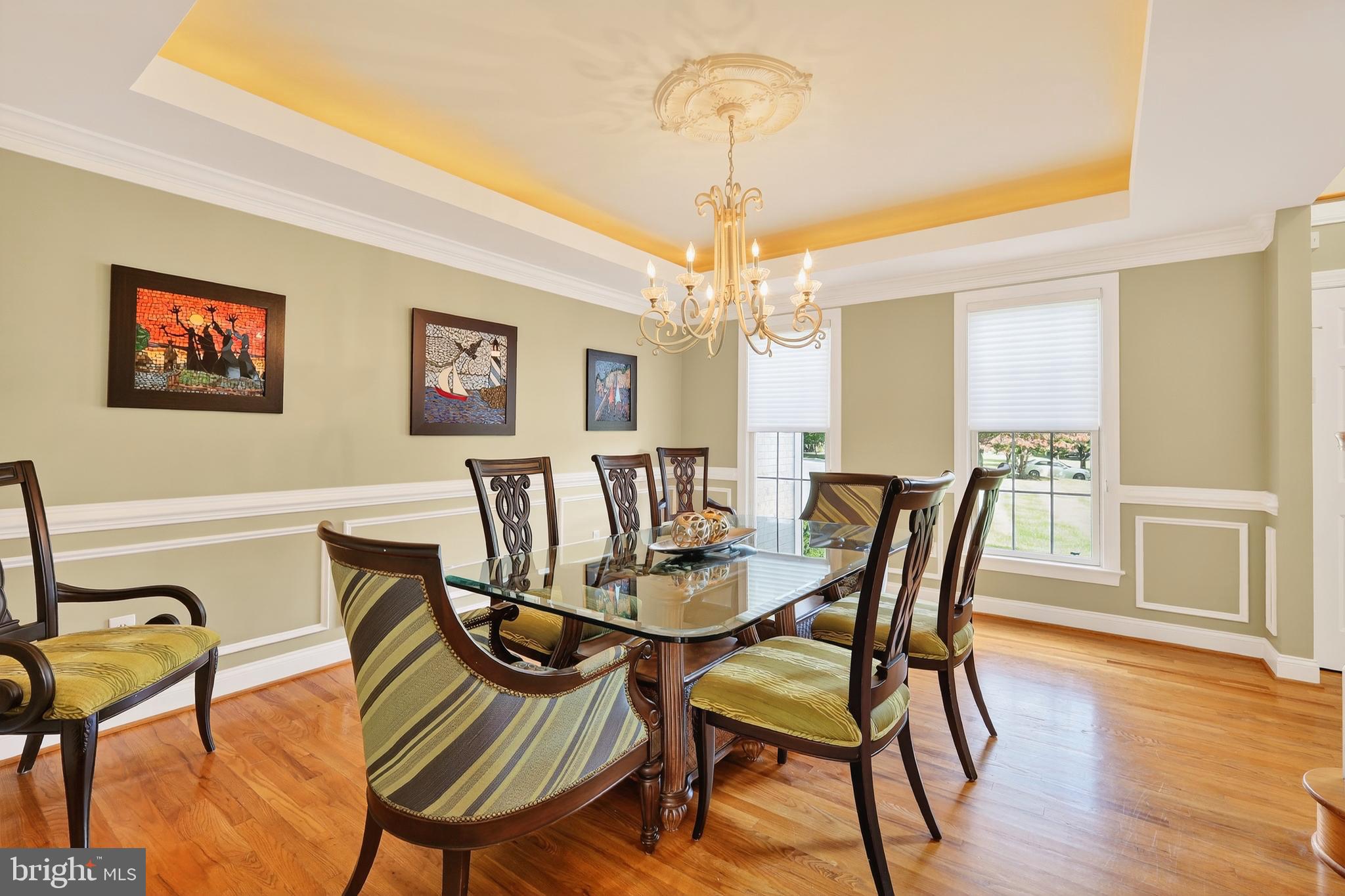 7221 Preservation Court Fulton, MD 20759 - Photo 13 of 69 a view of a dining room with furniture wooden floor and chandelier