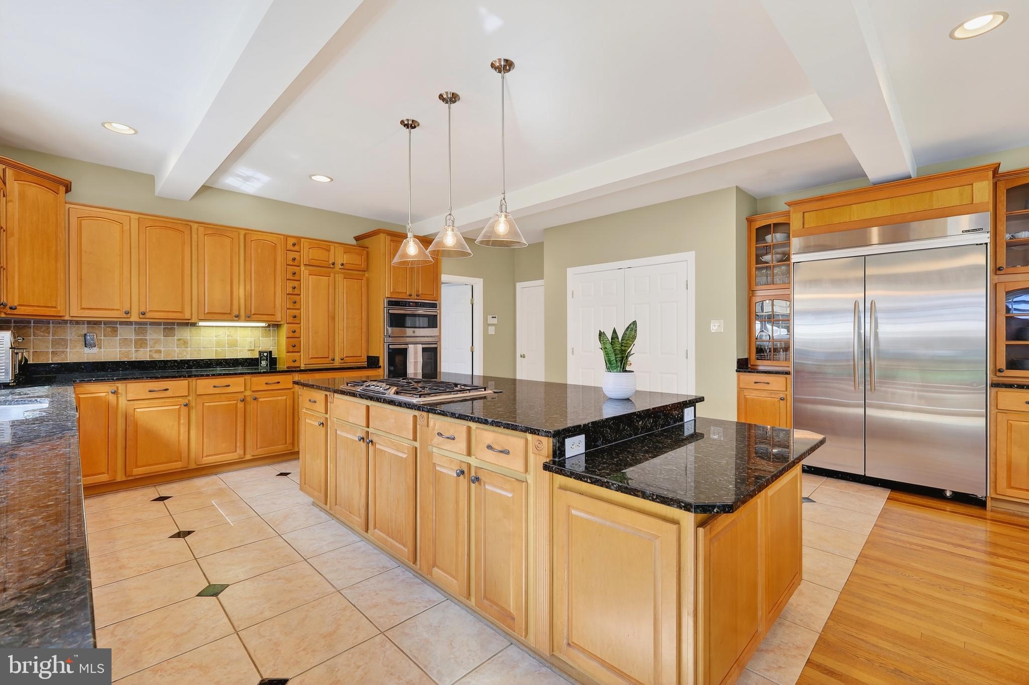 7221 Preservation Court Fulton, MD 20759 - Photo 19 of 69 a large kitchen with granite countertop a sink a counter top space appliances and cabinets