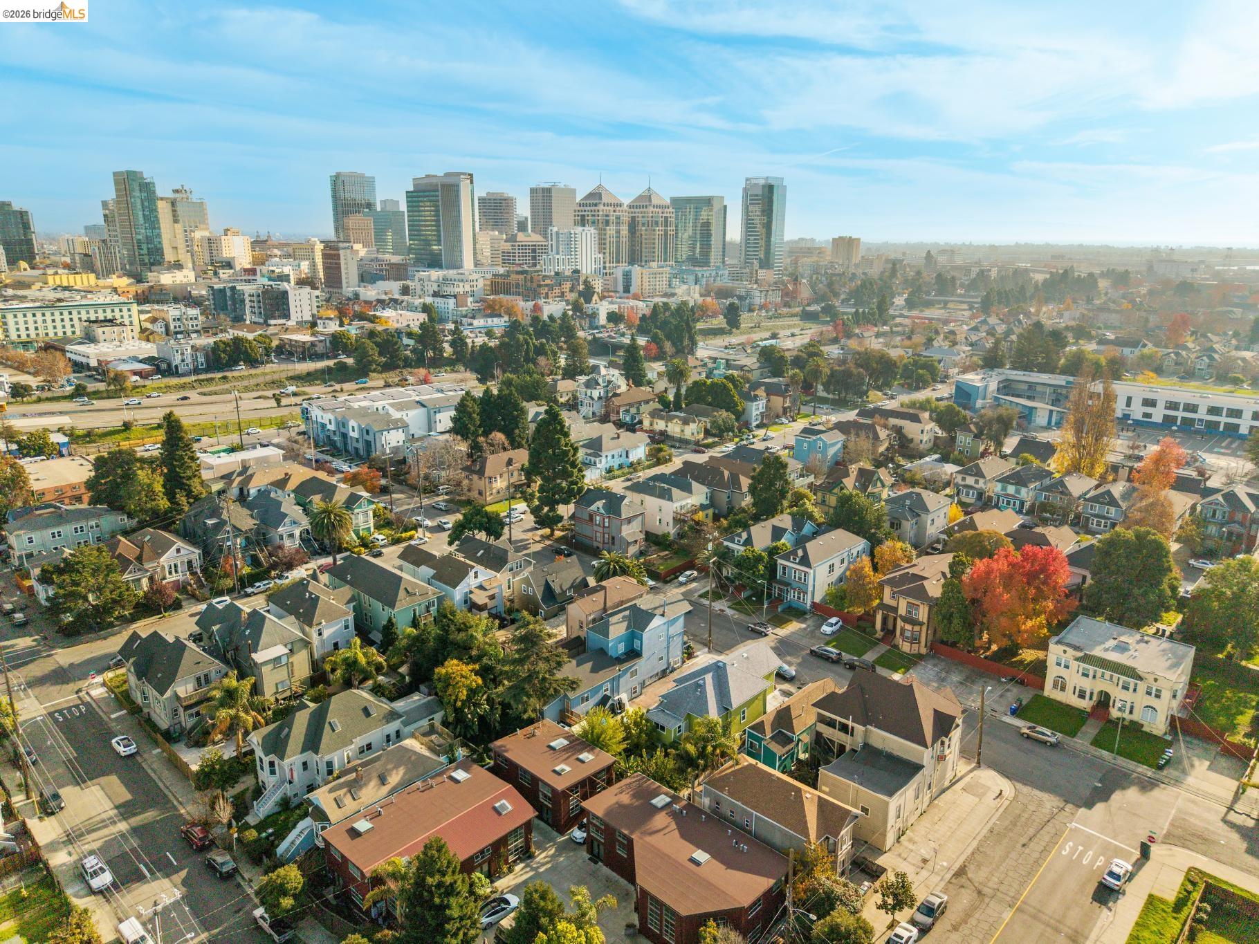 836 20th Street Oakland, CA 94607 - Photo 51 of 54 an aerial view of a city with lots of residential buildings
