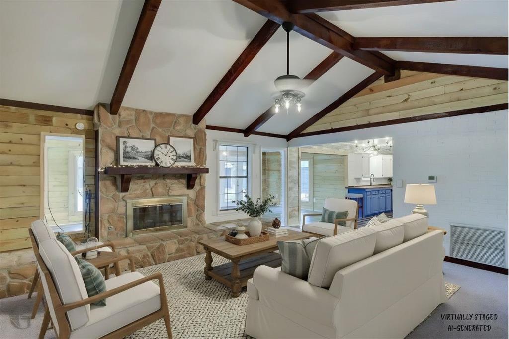 211 Chimney Lane Haughton, LA 71037 - Photo 2 of 35 a living room with furniture and a fireplace