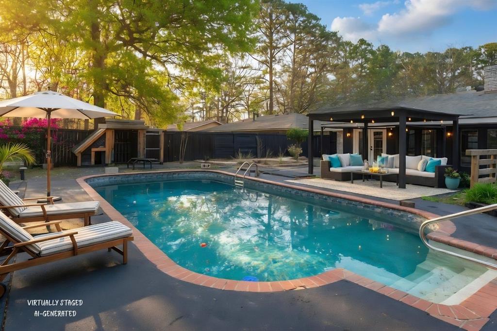 211 Chimney Lane Haughton, LA 71037 - Photo 24 of 35 an outdoor space with swimming pool and furniture