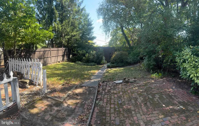 a view of a backyard