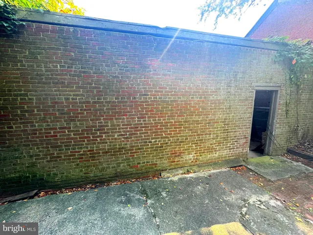 a view of a brick wall