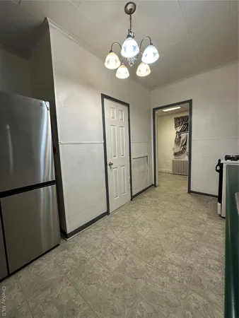 a view of a livingroom with a chandelier