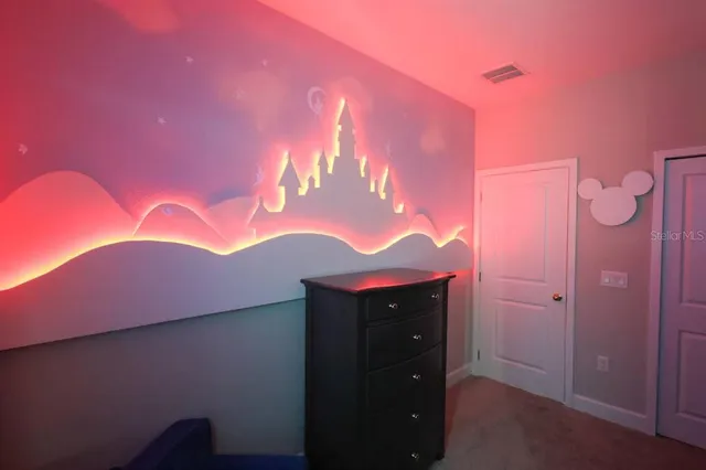 a view of a house with a sink and a mirror