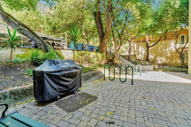 a view of outdoor space with seating