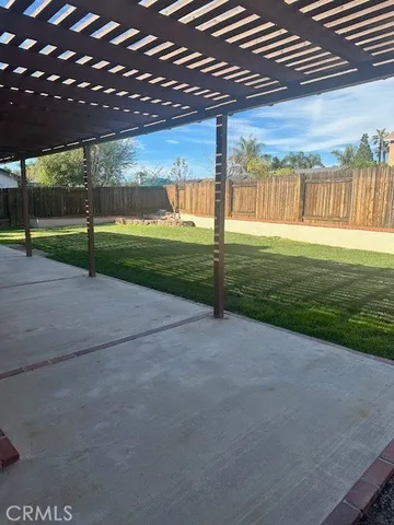 a view of a backyard with a garden