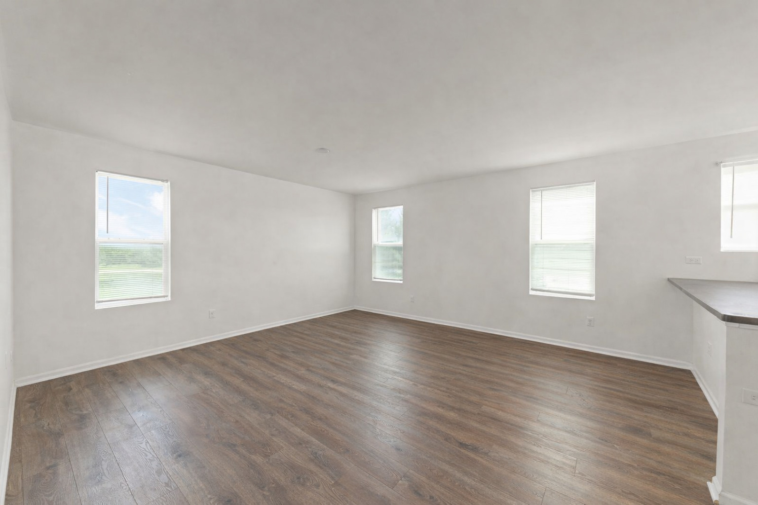 114 Schmidt Court Plano, IL 60545 - Photo 4 of 18 an empty room with wooden floor and windows