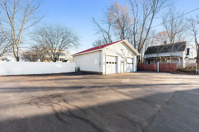 a view of backyard of house