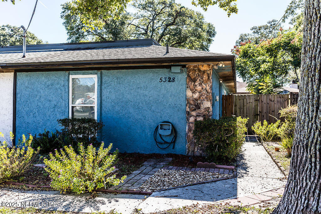 a front view of a house