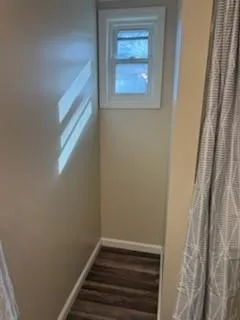 a view of small space with closet