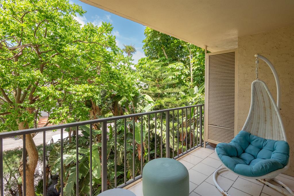 3581 South Ocean Boulevard, Unit 2B Palm Beach, FL 33480 - Photo 27 of 41 a view of balcony with furniture