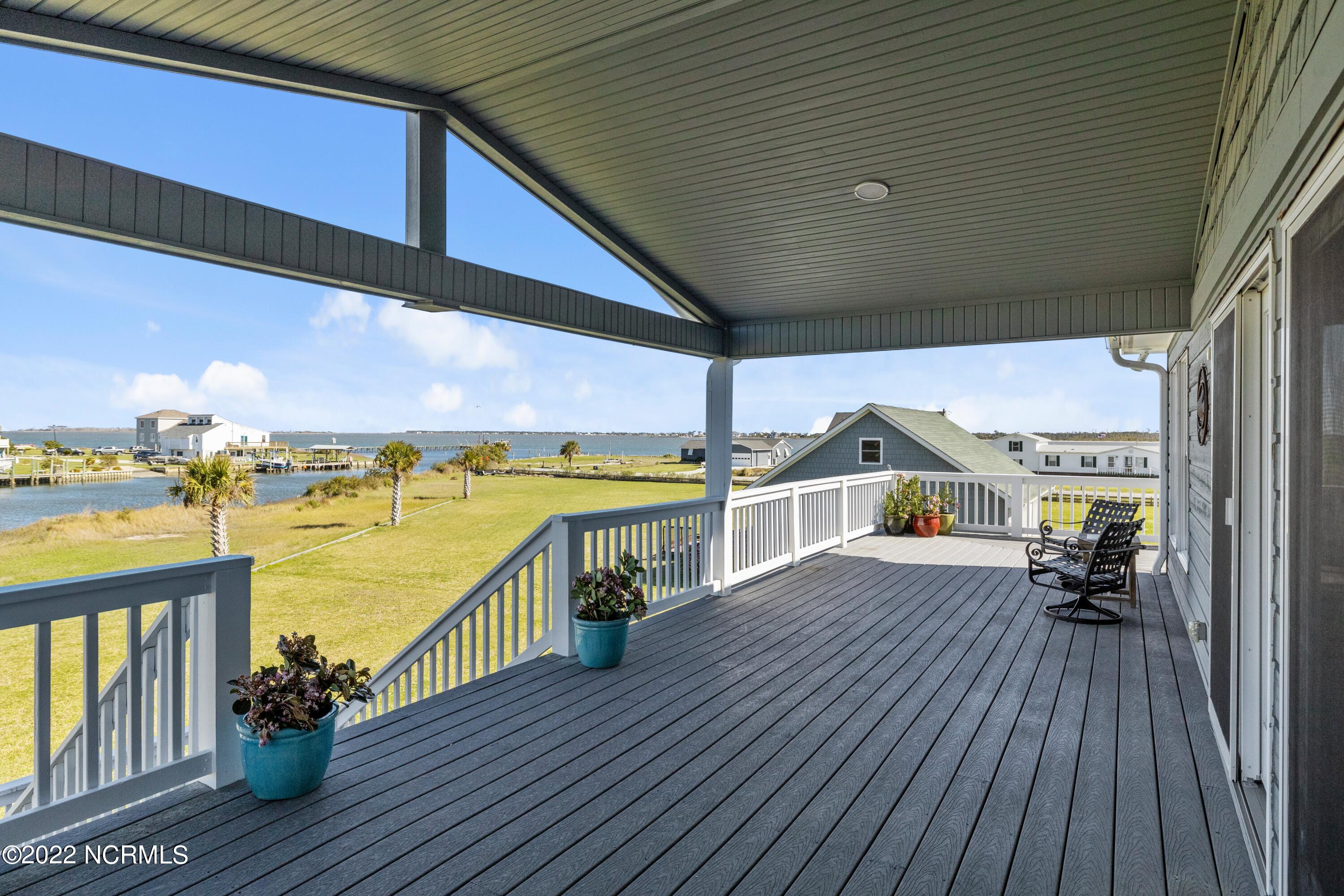 213 Straits Haven Road Beaufort, NC 28516 - Photo 50 of 68 Large Covered Deck Area