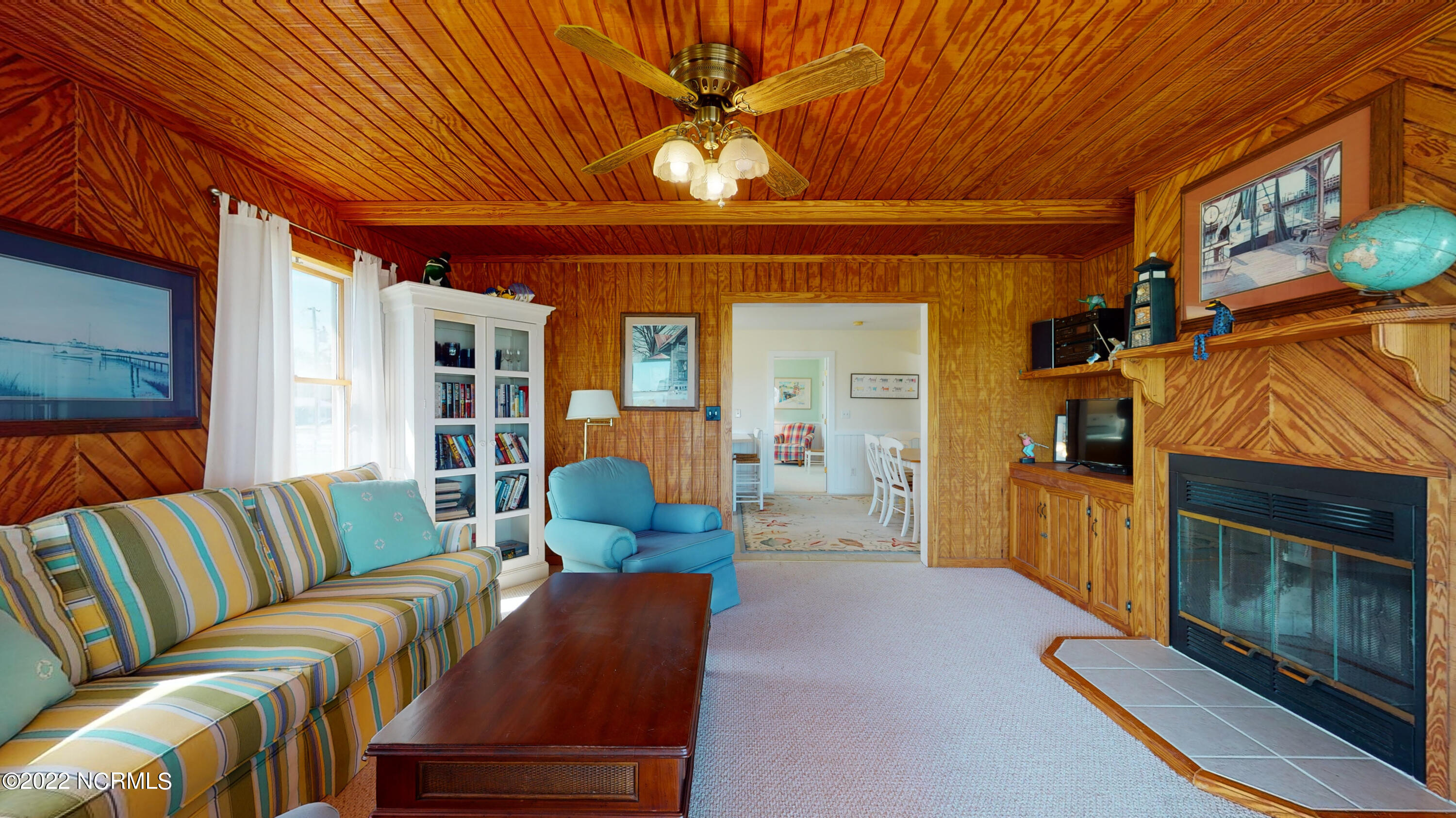 213 Straits Haven Road Beaufort, NC 28516 - Photo 61 of 68 First Floor Den w/fireplace