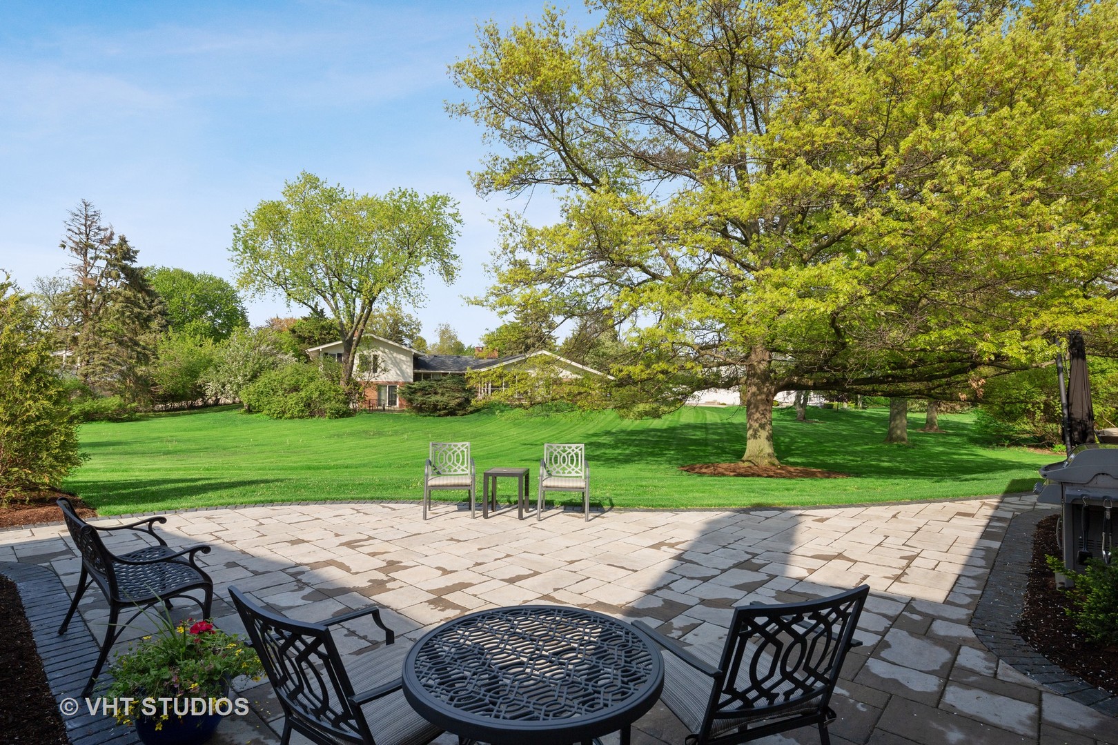 2801 Meyers Road Oak Brook, IL 60523 - Photo 41 of 48 a view of a wooden deck and a yard