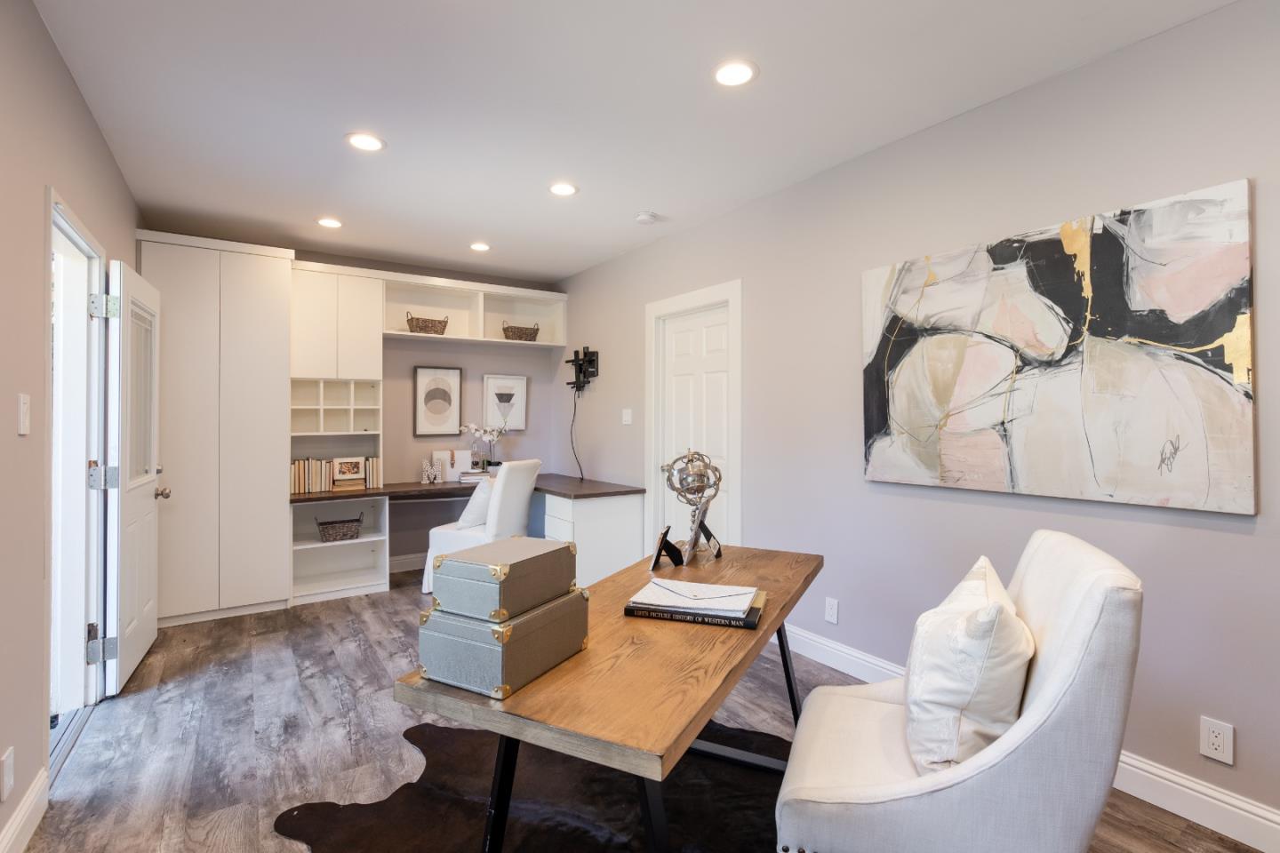 356 Barbara Way Hillsborough, CA 94010 - Photo 23 of 37 a living room with furniture and wooden floor
