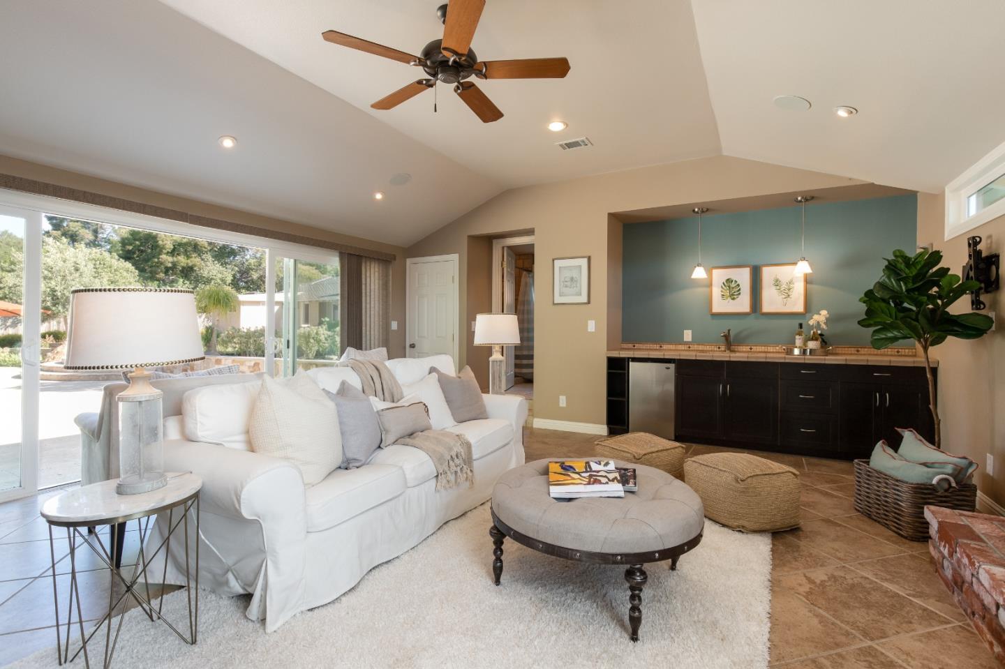 356 Barbara Way Hillsborough, CA 94010 - Photo 25 of 37 a living room with furniture and a large window