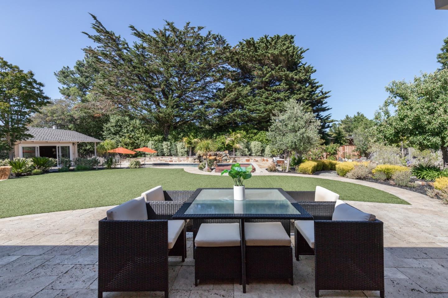 356 Barbara Way Hillsborough, CA 94010 - Photo 28 of 37 a view of yard from terrace with seating space