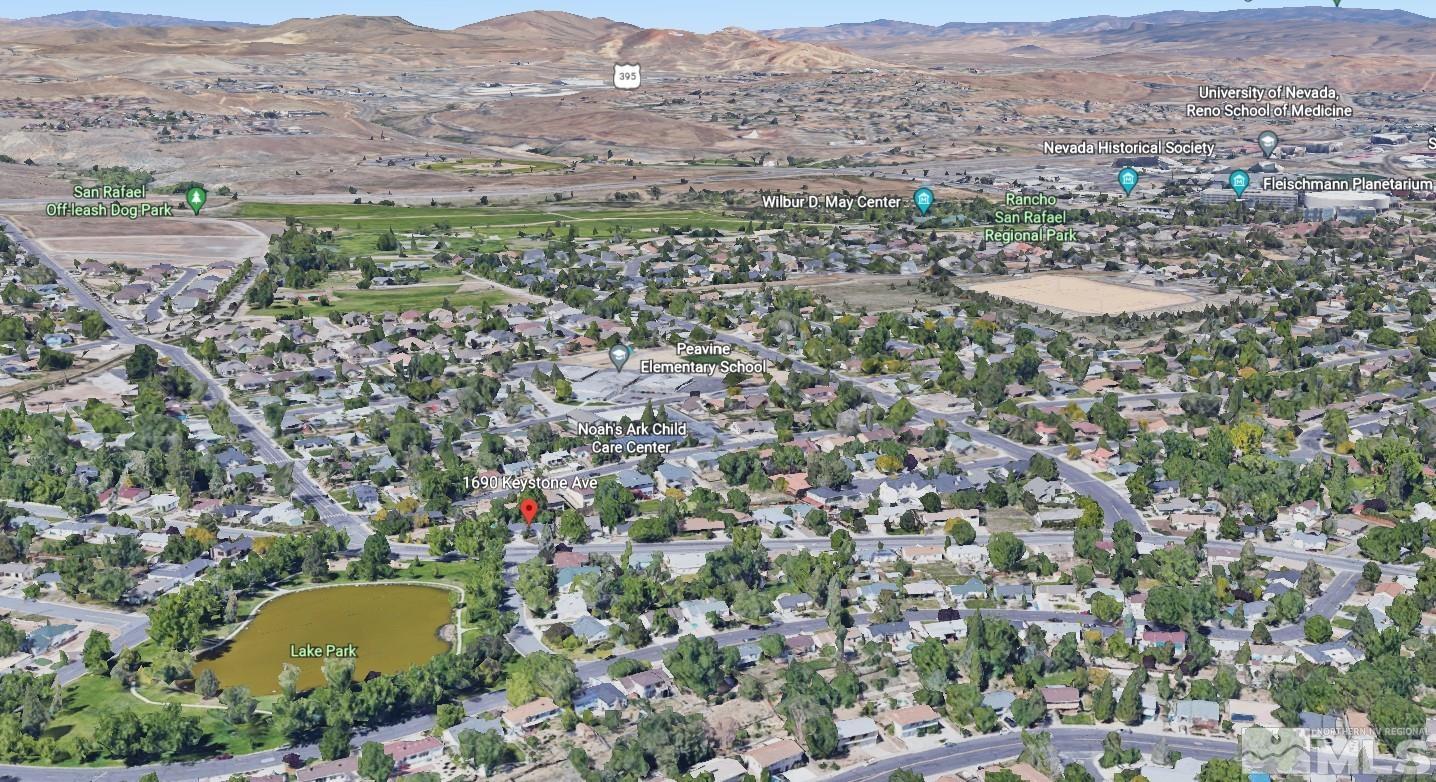 1690 Keystone Avenue Reno, NV 89503 - Photo 17 of 18 an aerial view of residential house and outdoor space