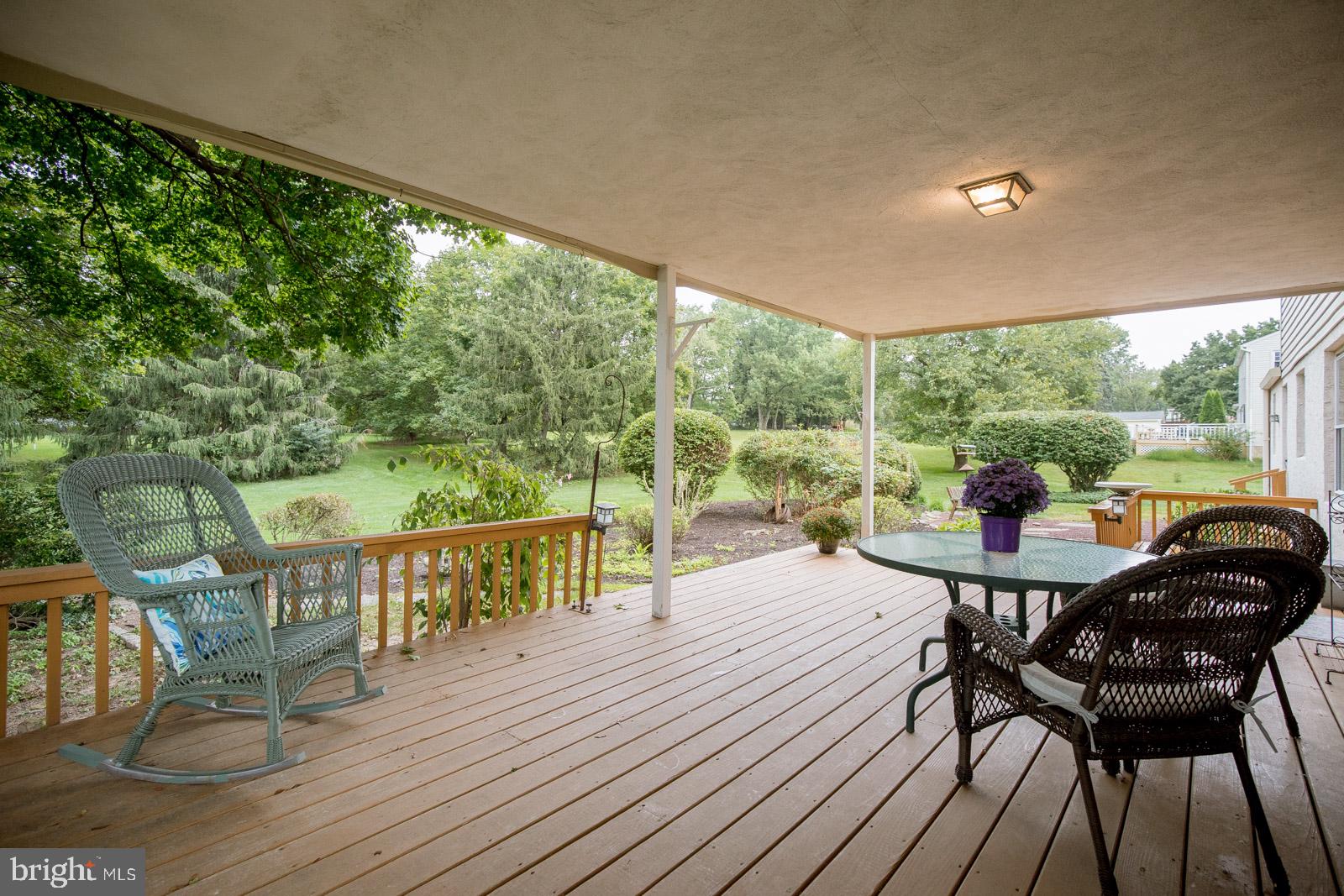 218 Pebble Ridge Road Warrington, PA 18976 - Photo 13 of 41 Back Deck with lovely view of Gardens