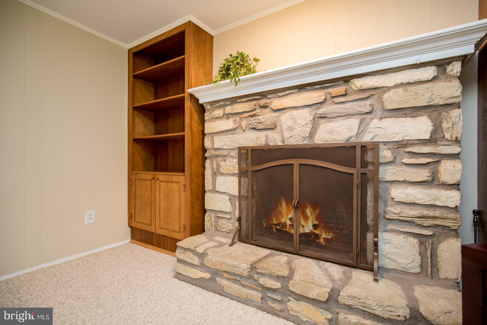 218 Pebble Ridge Road Warrington, PA 18976 - Photo 10 of 41 Wood burning stone fireplace