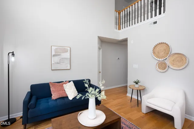 a bedroom with a bed and a table