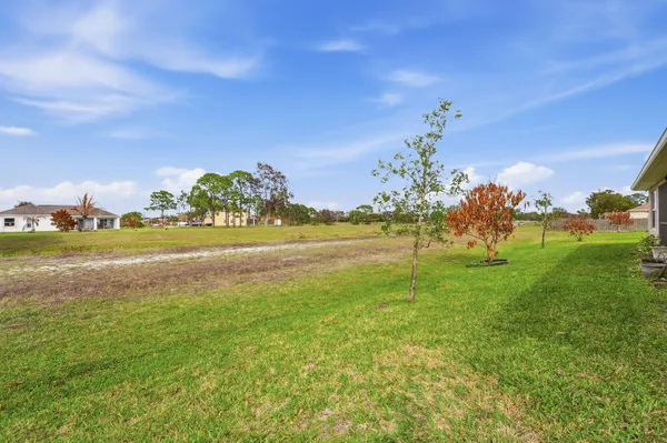 a view of an outdoor space yard and mountain view in back