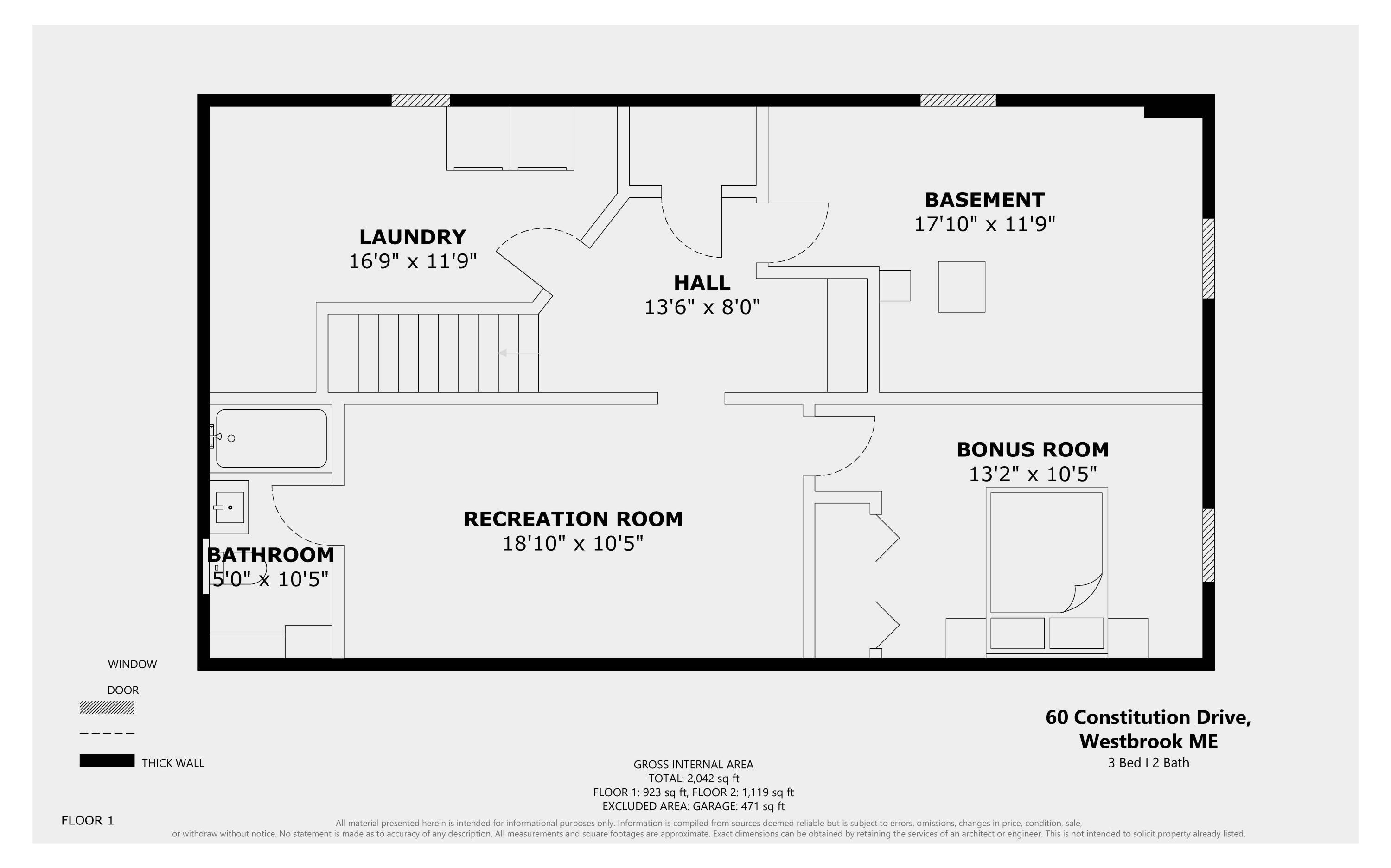60 Constitution Drive Westbrook, ME 04092 - Photo 43 of 44 Floor Plan - First Floor