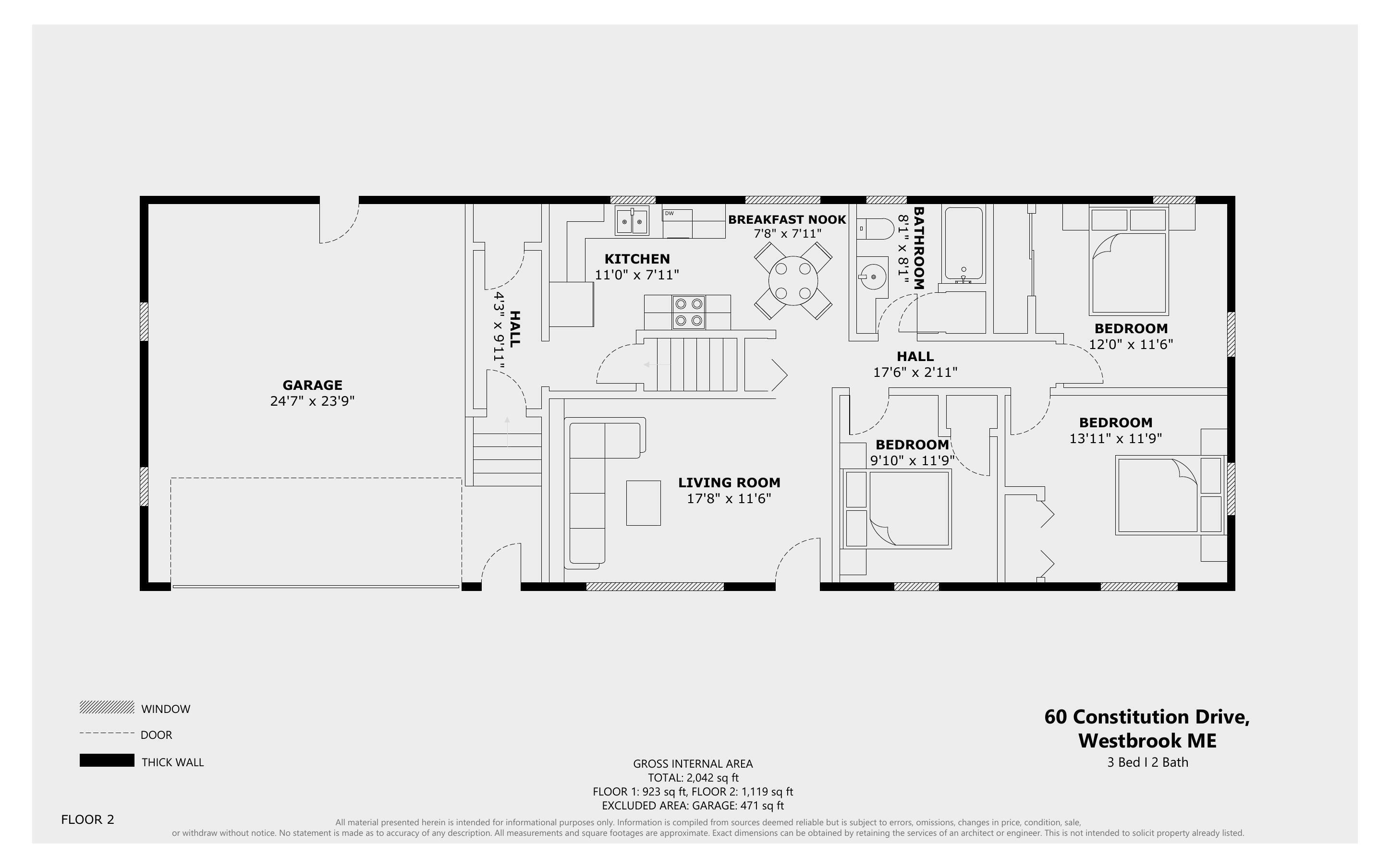 60 Constitution Drive Westbrook, ME 04092 - Photo 44 of 44 Floor Plan - Finished Basement