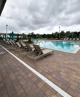 a view of a lake with houses