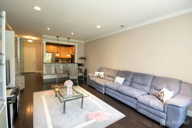 a living room with furniture and a couch