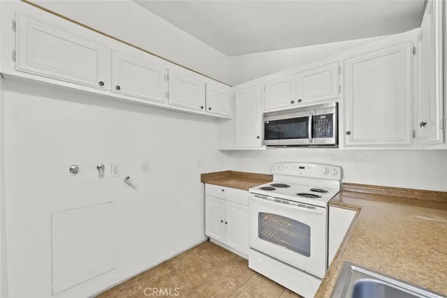 a view of a room with a window