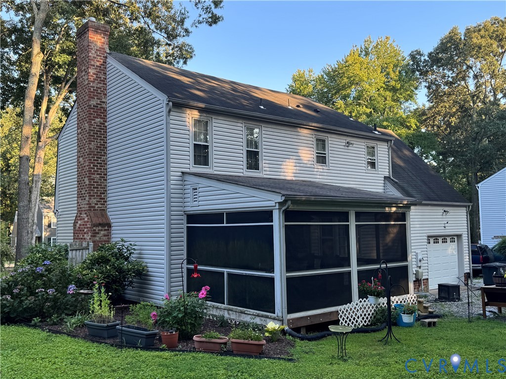 506 Watch Hill Road Midlothian, VA 23114 - Photo 3 of 20 Featuring a brick chimney, and screened porch