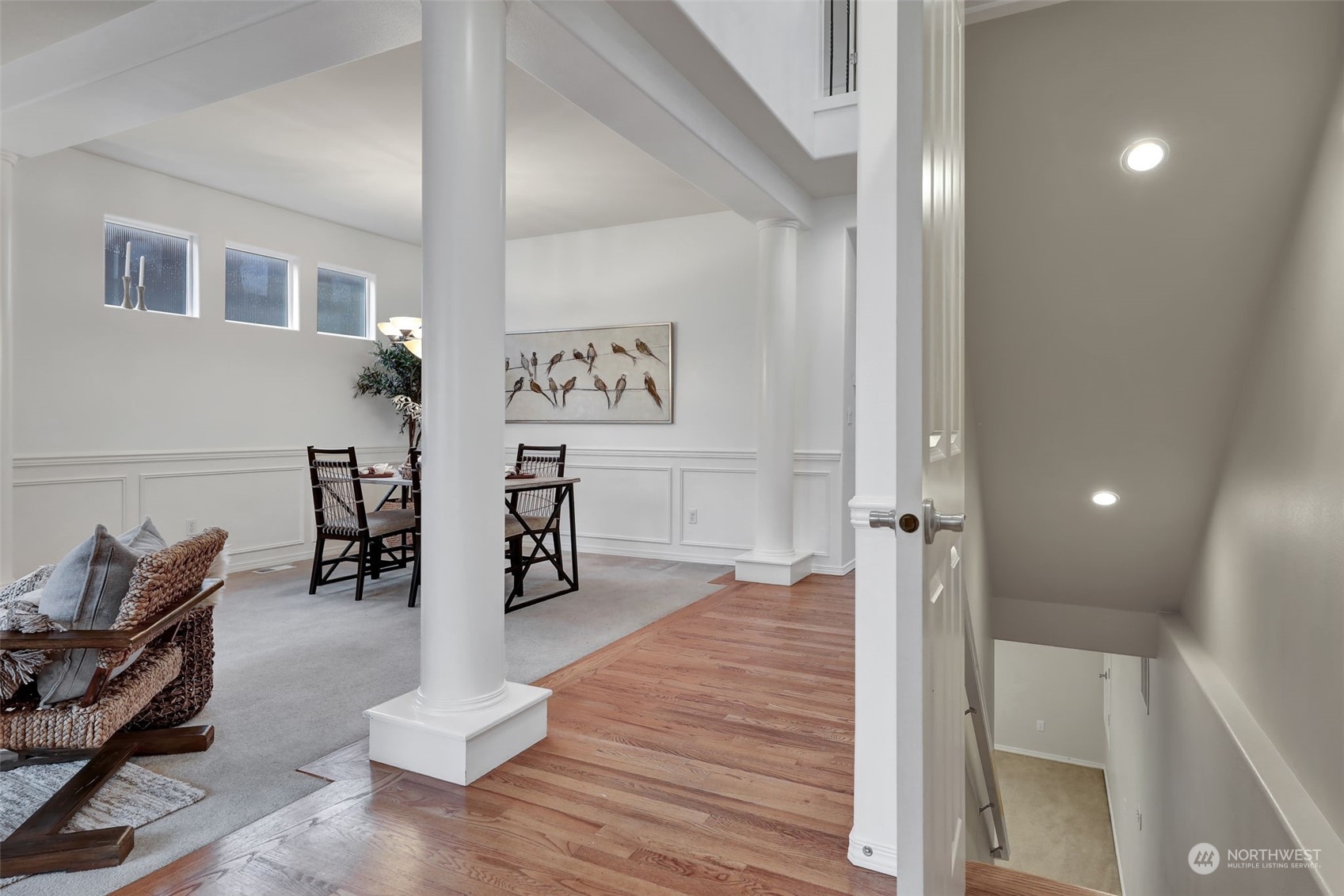 3714 Lincoln Court Northeast Renton, WA 98056 - Photo 26 of 33 a living room with furniture and wooden floor