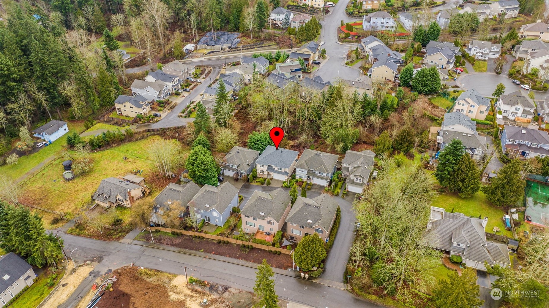 3714 Lincoln Court Northeast Renton, WA 98056 - Photo 33 of 33 an aerial view of residential houses with outdoor space