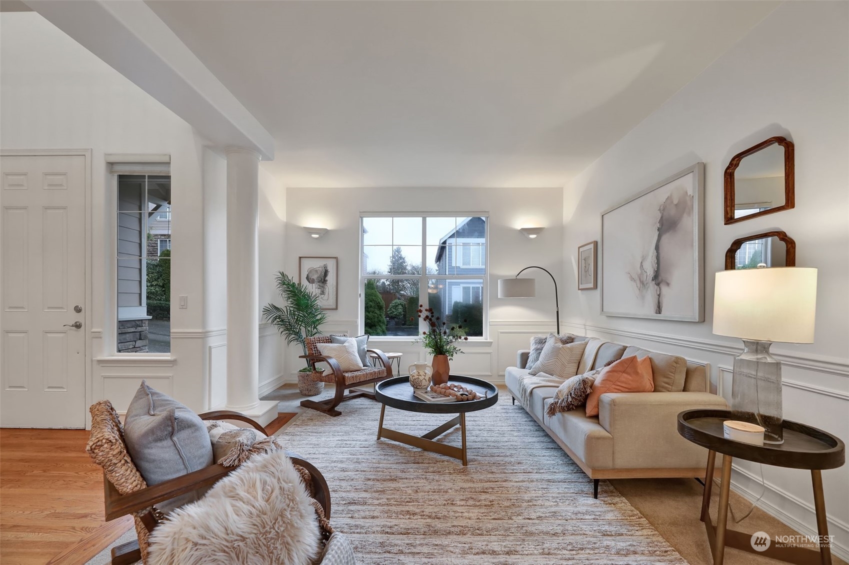 3714 Lincoln Court Northeast Renton, WA 98056 - Photo 4 of 33 a living room with furniture and floor to ceiling windows