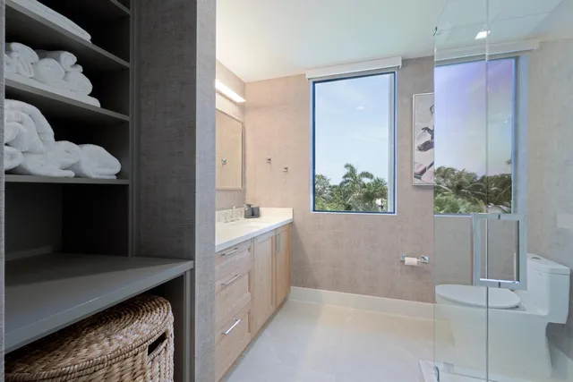 a bathroom with a bathtub and a sink