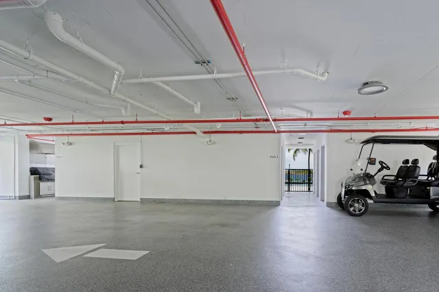 a view of a building from a balcony