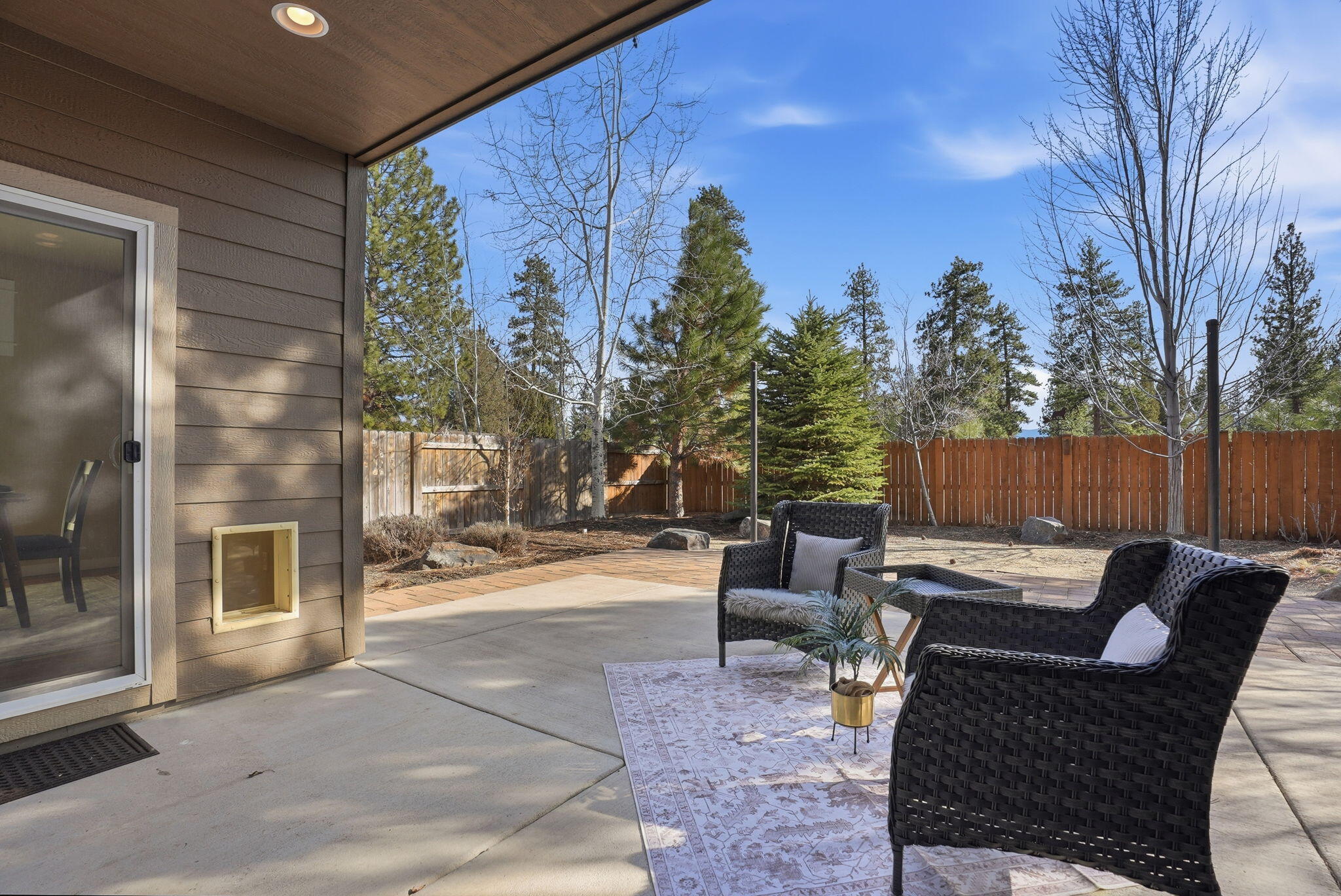 1255 McKinney Butte Road, Unit E Sisters, OR 97759 - Photo 32 of 43 Spacious Back Yard Borderes Open Space