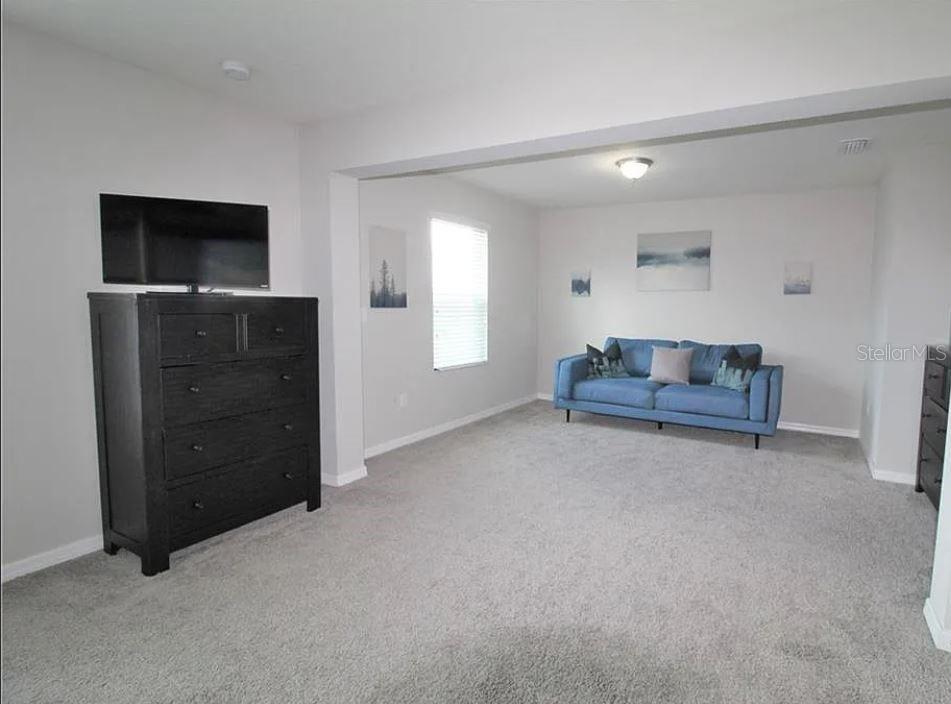 1049 Multiflora Loop Lutz, FL 33558 - Photo 34 of 49 a living room with a flat screen tv and dresser